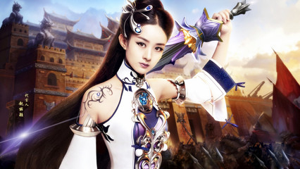 赵丽颖游戏代言写真 唯美性感风的高清桌面壁纸