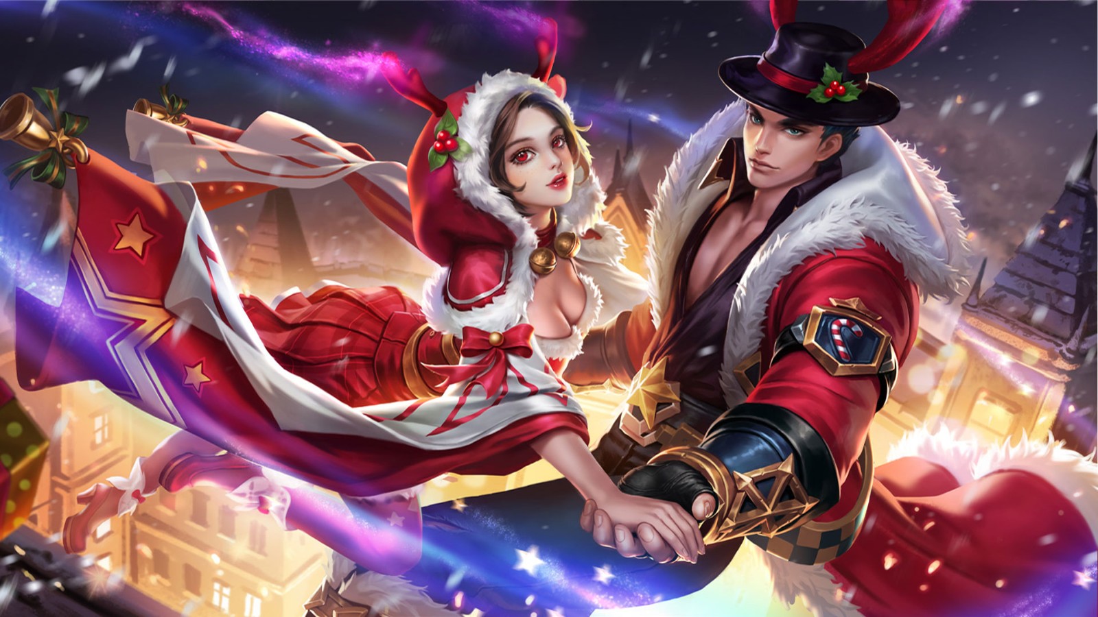 王者荣耀吕布与貂蝉圣诞限定皮肤 官方海报壁纸赏析与下载指南